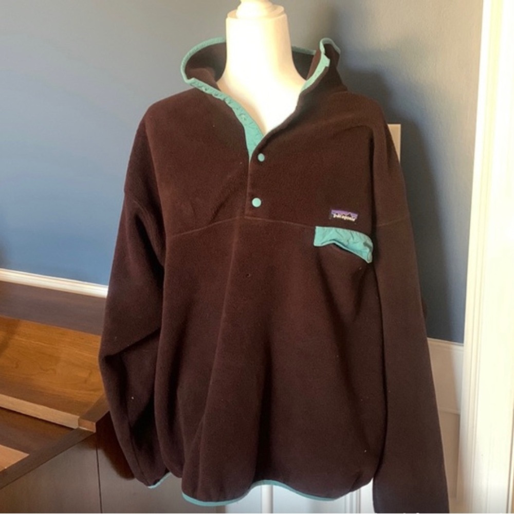 Patagonia mens Lightweight Synchilla Snap T Pullover Jacket size XL